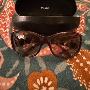 Prada Sunglasses Tortoiseshell w/ Matte Silver